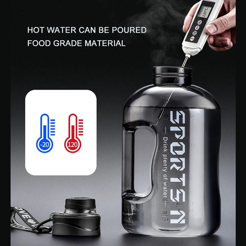 Botellas de agua aisladas de 2,7/1,7 L, gimnasio, viajes, senderismo, Camping, para hombres y mujeres, botella de Fitness