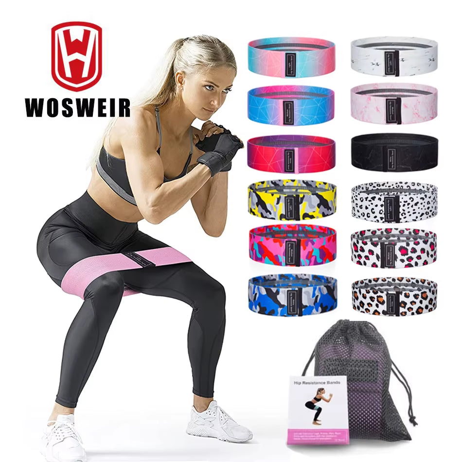1/2/3PCS Elastic Rubber Bands Set for Women Men Fitness Gym Home Resistance Booties Band Hip Circle Expander Workout