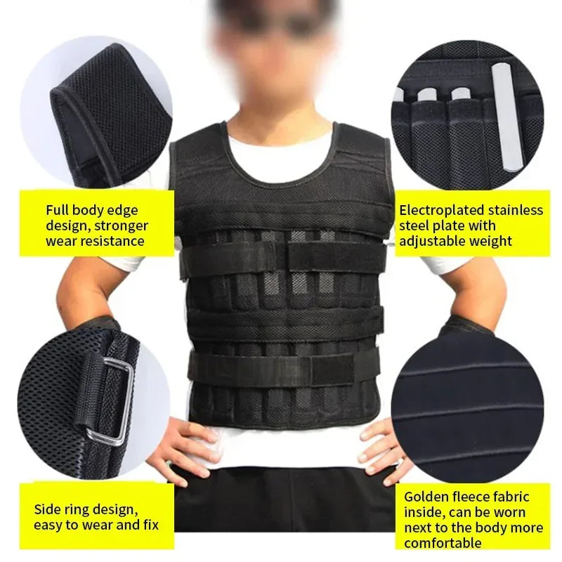 Chaleco Lastrado para entrenamientos de Crossfit, boxeo y artes marciales