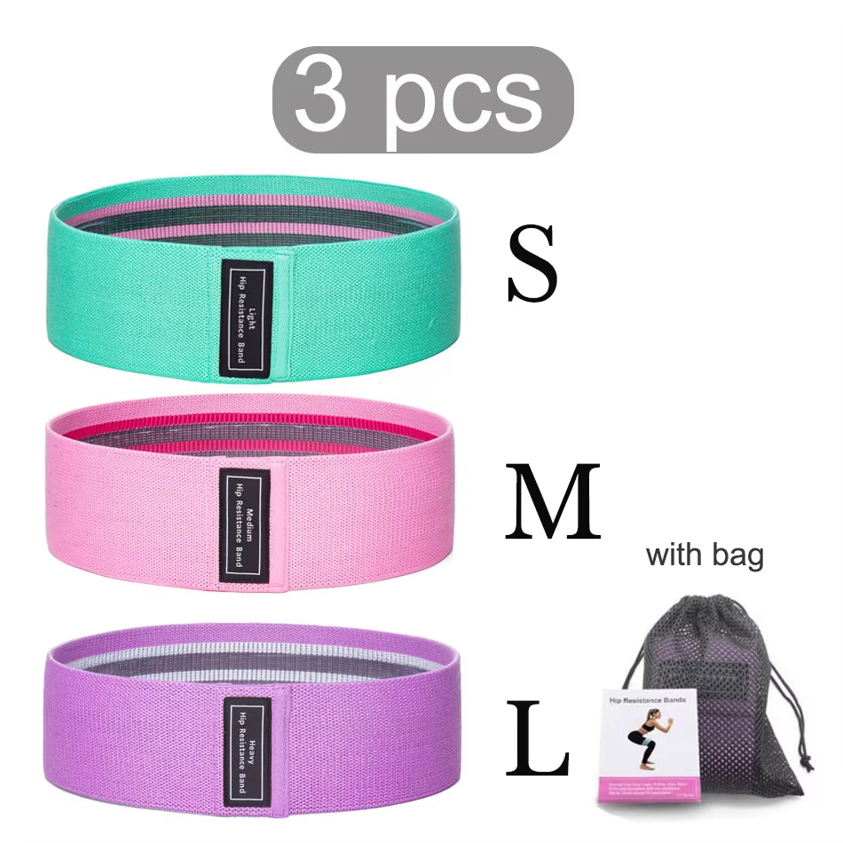 1/2/3PCS Elastic Rubber Bands Set for Women Men Fitness Gym Home Resistance Booties Band Hip Circle Expander Workout