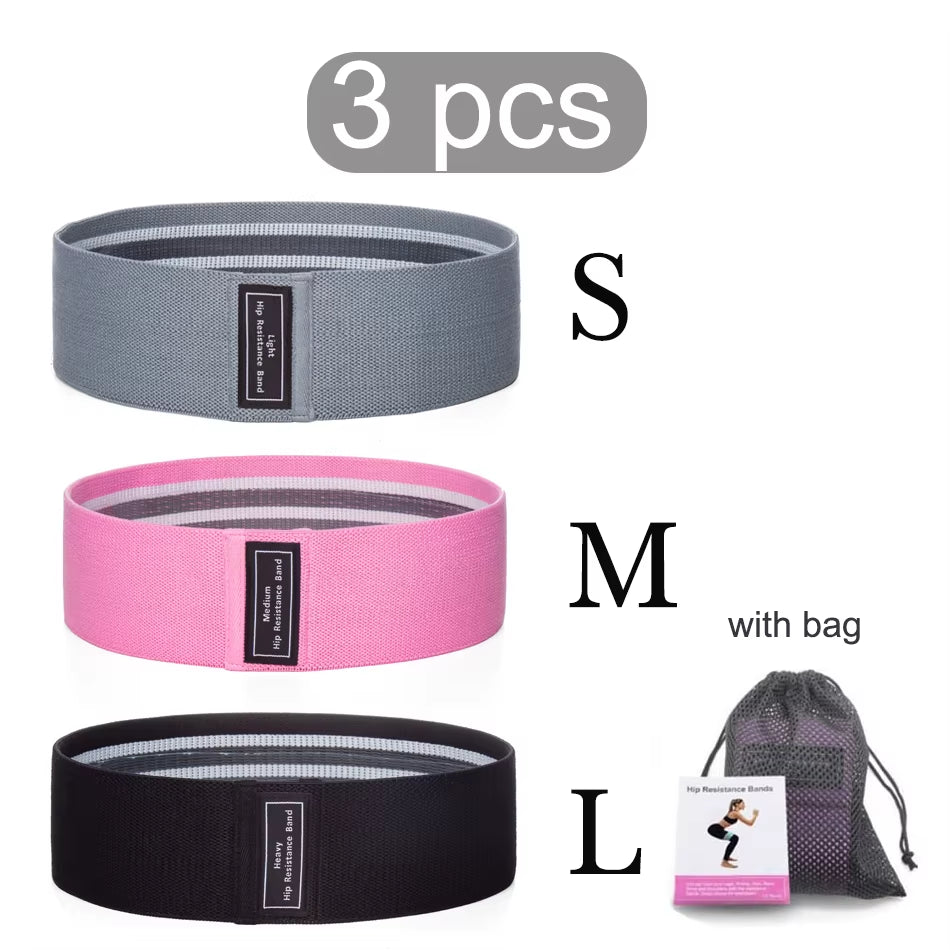 1/2/3PCS Elastic Rubber Bands Set for Women Men Fitness Gym Home Resistance Booties Band Hip Circle Expander Workout