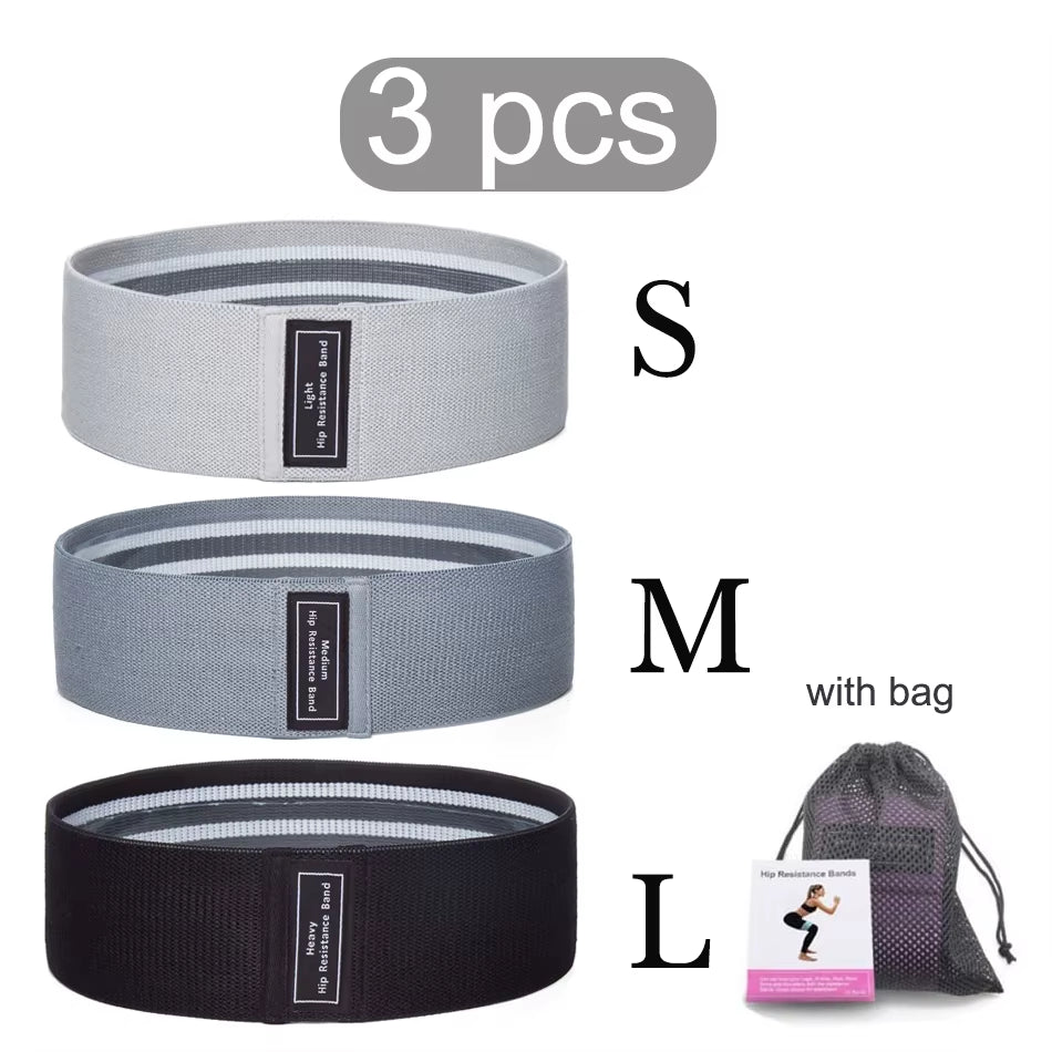 1/2/3PCS Elastic Rubber Bands Set for Women Men Fitness Gym Home Resistance Booties Band Hip Circle Expander Workout