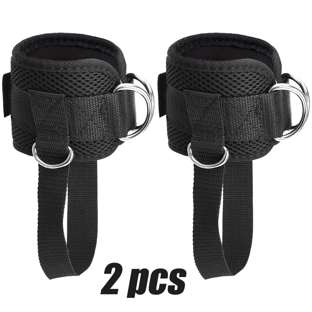 Tobilleras para polea con distintos agarres frontal, lateral y trasero para entrenamiento en todos los ángulos, especial para glúteos