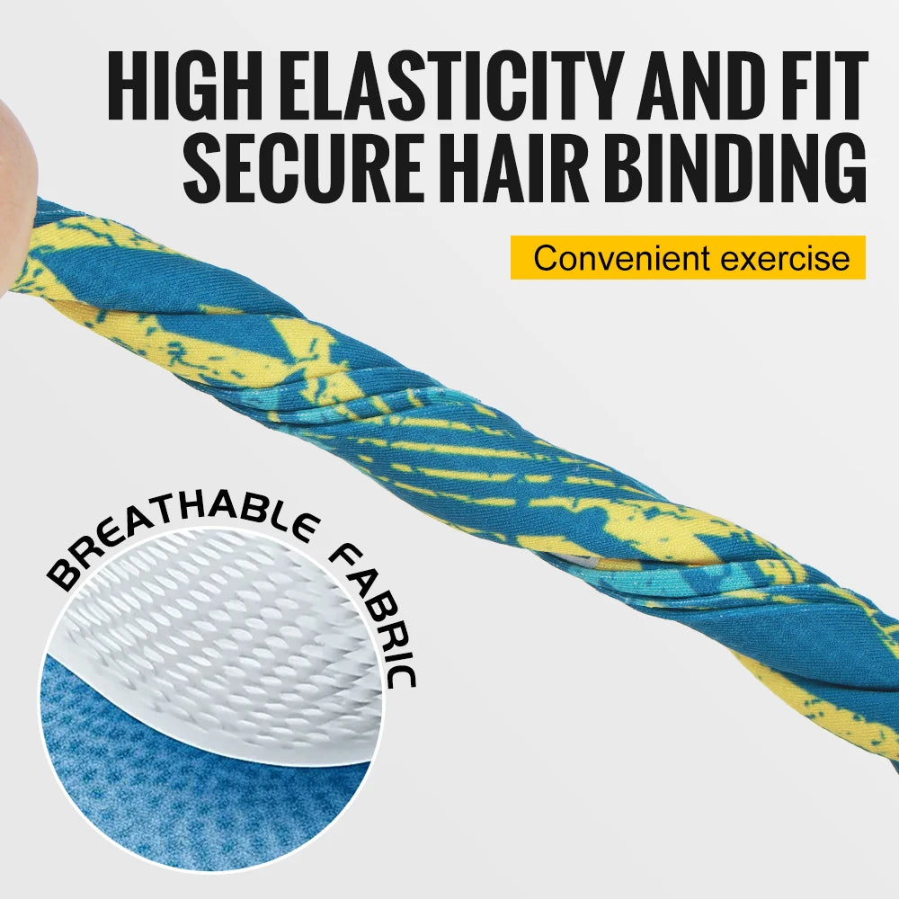 WRELS Sports Headband Wicks Moisture Elastic Sweatband Headbands for Running Cycling Football Yoga Workout Stretchy Hairband