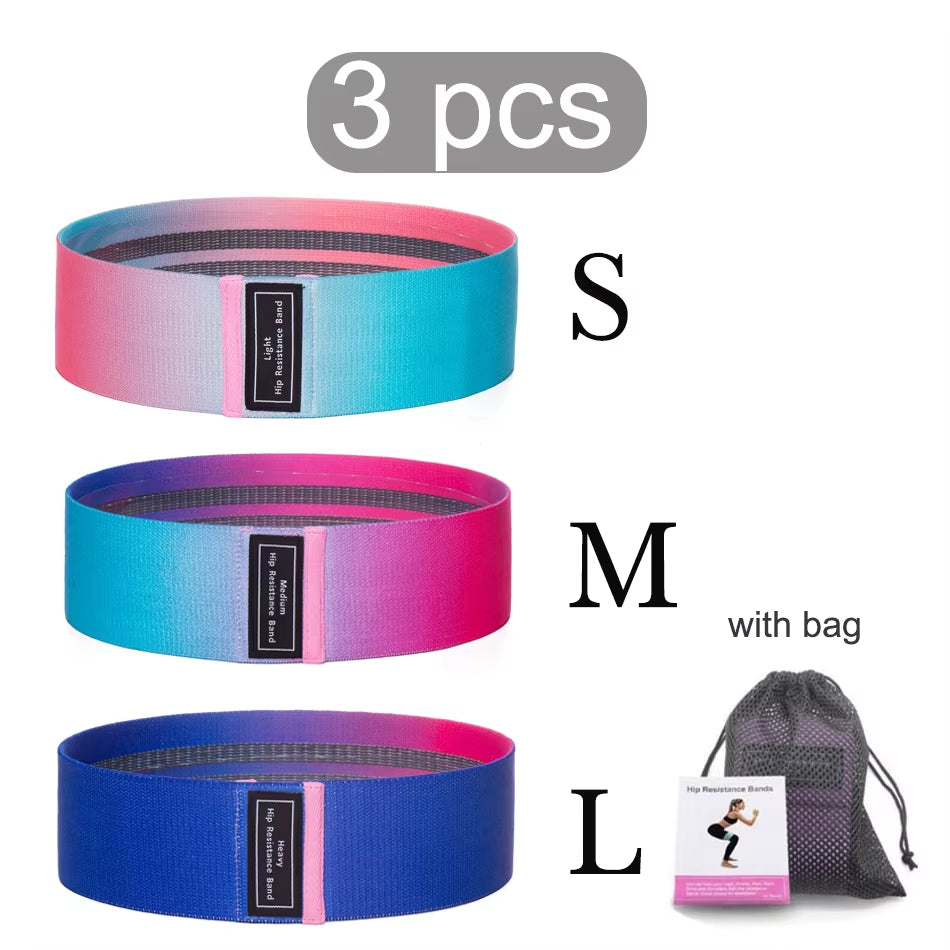 1/2/3PCS Elastic Rubber Bands Set for Women Men Fitness Gym Home Resistance Booties Band Hip Circle Expander Workout