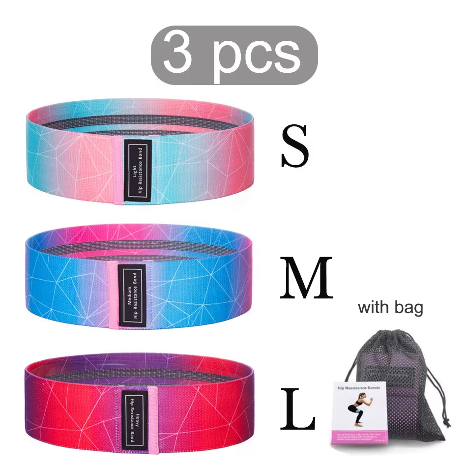 1/2/3PCS Elastic Rubber Bands Set for Women Men Fitness Gym Home Resistance Booties Band Hip Circle Expander Workout